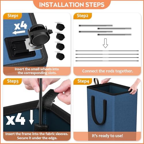 SpaceTrove Rolling Laundry Basket - Image 3