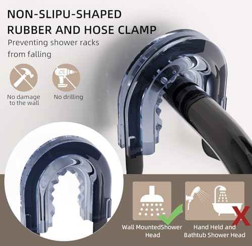 Over the Shower Head Caddy, 3-Tier Hanging Shower Shelves Rustproof, Shower - Image 3