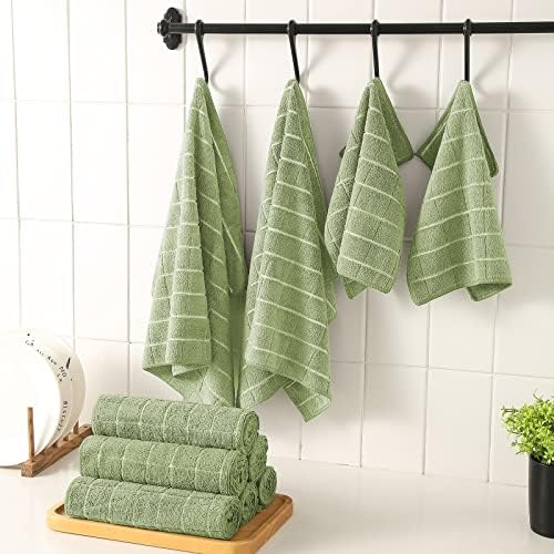 Puomue Microfiber Kitchen Towels and Dishcloths Set, 26 x 18 Inch and 12 x 12 - Image 6