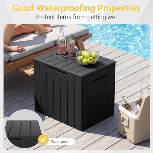Greesum 33 Gallon Resin Deck Box All Weather Outdoor Storage Boxes - Image 4