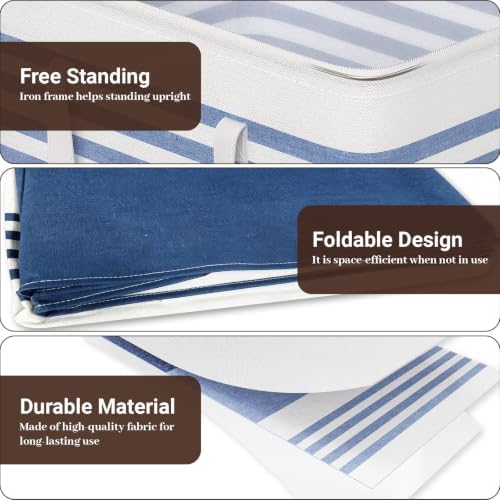 WOWBOX 2 Pack Laundry Baskets, Collapsible Dirty Clothes Laundry Hampers - Image 4