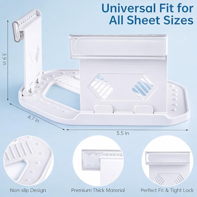 Bed Sheet Holders for Corners, Upgrade Bed Sheet Grippers Locks, Non-Slip Sheet - Image 6