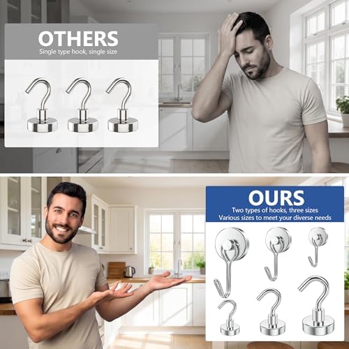 Mixed Sizes Magnetic Hooks, 2026 Cruise Cabin Ship Essentials Heavy Duty Strong - Image 2