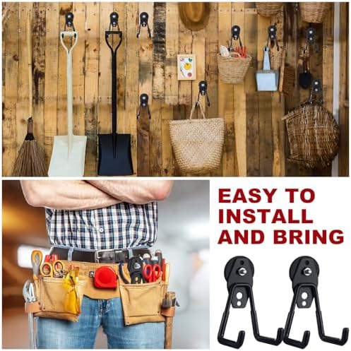 Landhoow 18 Pcs Large Magnetic Hooks Heavy Duty Garage Magnet Hooks Strong - Image 4