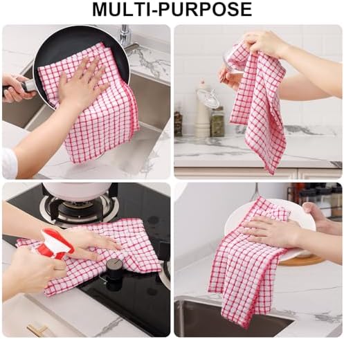 Kitinjoy Cotton 12 Pack Terry Kitchen Towels - Image 4