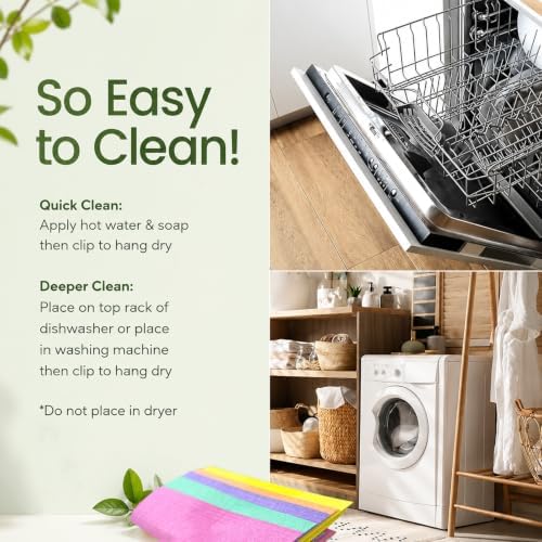 Swedish Dish Cloths for Kitchen, Ultra Absorbent Reusable Cleaning Cloths - Image 4