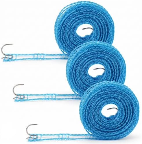 3PCS Laundry Line Portable Clothesline Windproof Nylon Drying Rope by Unknown