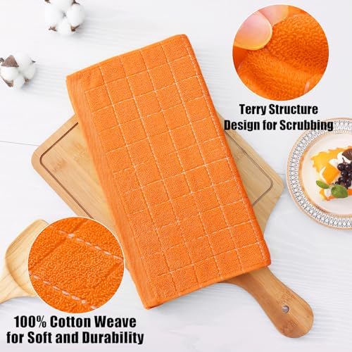 Homaxy 100% Cotton Terry Kitchen Dish Cloths, 8 Pack - Image 2