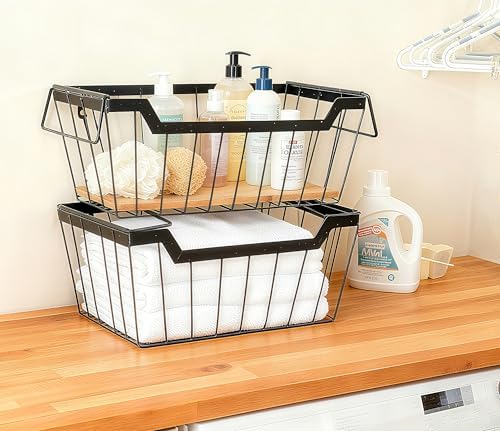 ShabbyDecor Metal Wire Basket - Image 4