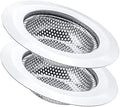 2 Pcs Kitchen Sink Strainer, Stainless Steel Drain Cover, Large Wide Rim 4.5" by SOSUO