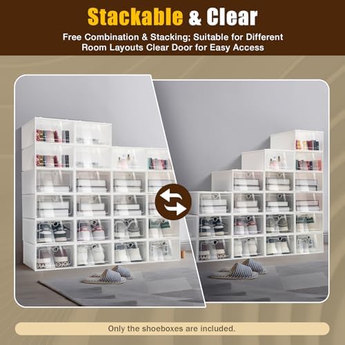 Ringmaster 24 Pack Shoe Storage Box Shoe Organizer Boxes - Image 6