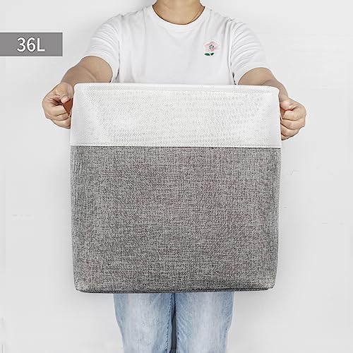 Bagnizer 13x13 Cube Storage Bins, Collapsible Fabric Storage Box, 4 Pack Closet - Image 6