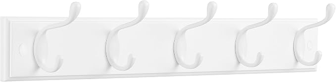 SONGMICS Wall-Mounted Coat Rack, 5 Dual Metal Hooks | by Unknown