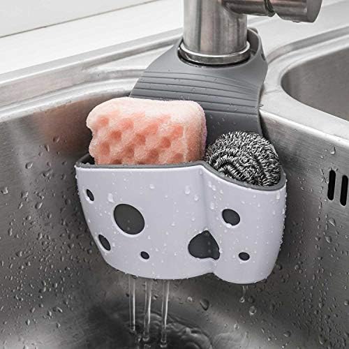Sponge Holder for Kitchen Sink 2 Pack, Over Faucet Kitchen Sink Caddy by UNIKON