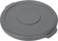 Restaurantware-LID ONLY: RW Clean Waste Container Lid, 1 Round Trash Can Cover - Waste Bin Sold Separately, For 10 Gallon Dustbin, Built-In Handle, Gray Plastic Garbage Can Cover, Heavy-Duty