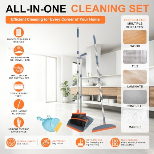 Broom and Dustpan Combo Set - Image 2