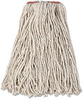 Rubbermaid F11612 Premium Cut-End Cotton Wet Mop Head 16oz White 1" Orange Band by RubbermaidCommercialProducts