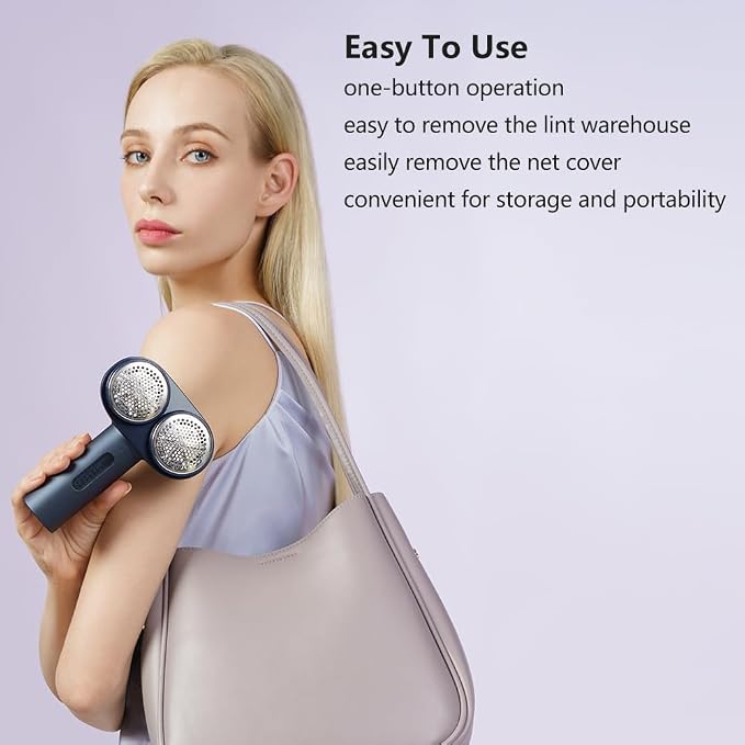 Nesugar Dual-Head Fabric Shaver, Electric Lint Remover - Image 8