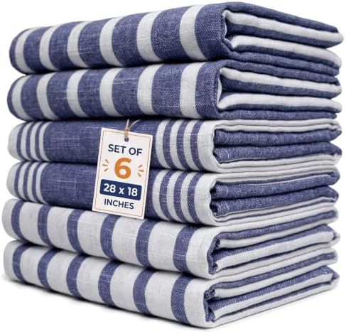Pack of 6 Cotton Kitchen Towels Set, Dish Towels, Cleaning Rags, Kitchen Dish by NeoclassAlphaThread