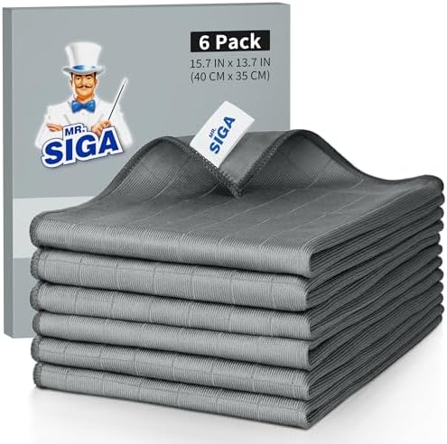 MR.SIGA Ultra Fine Microfiber Glass Cleaning Cloths by MRSIGA