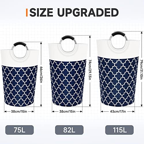 Large Laundry Basket 75L Tall Collapsible Hamper - Image 2