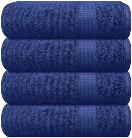 GLAMBURG Premium Cotton 4 Pack Bath Towel Set by GLAMBURG