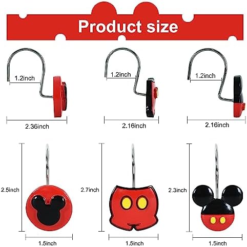 12-Piece Mouse Shower Curtain Hooks - Image 4