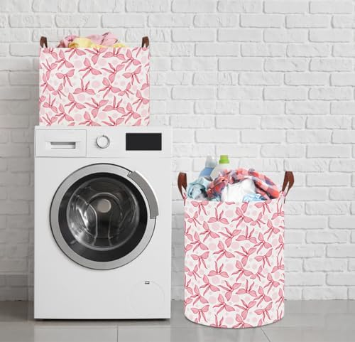 Bowknot Waterproof Laundry Hamper, Baby Nursery Hamper, Clothes Organizer Basket - Image 7