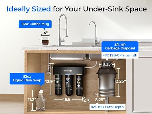 Waterdrop TSB-10-CM Under Sink Water Filter System, FL and Washington, Under - Image 7