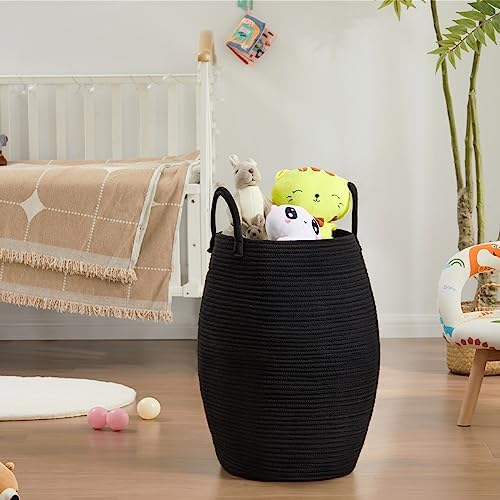 Large Laundry Hamper Basket 65L Woven Blanket Basket - Image 2