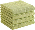 Homaxy 100% Cotton Terry Kitchen Towels, 4 Pack, Sage Green by Homaxy