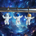 Two Fish Home Fashions Set of 12 Decorative Astronaut Resin Shower Curtain Hooks by TwoFishHomeFashionLLC