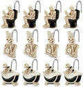 FRIENDISU 12Pcs Halloween Skeleton Shower Curtain Hooks by FRIENDISU