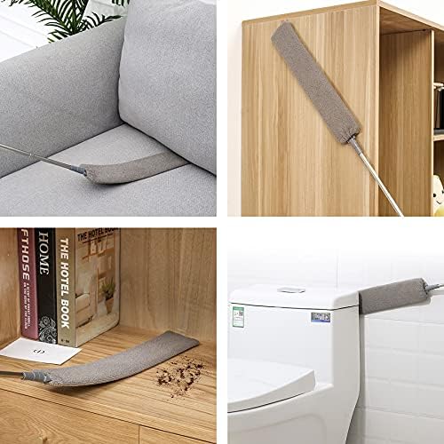 Upgraded Under Appliance Cleaning Gadgets, Microfiber Gap Duster, Skinny Flat - Image 2