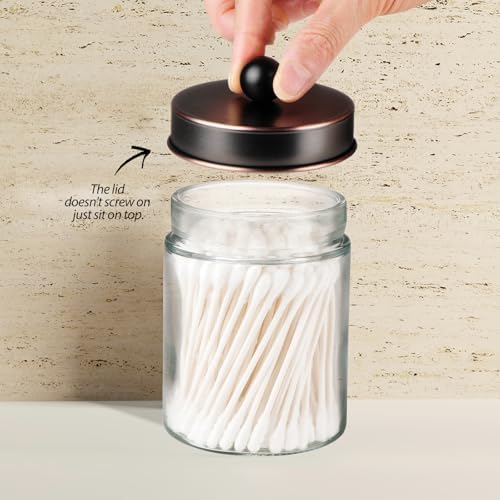 3 PC Apothecary Jar Canisters Bathroom Vanity Organizer - Image 7
