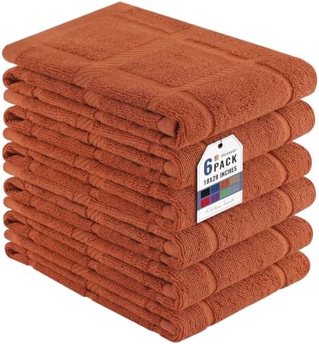 Homaxy 100% Cotton Kitchen Towels 18"x28", 6 Pack Dish Towels by Homaxy