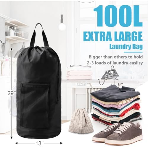 Laundry Bag Backpack, Olosar 2PCS Extra Large Travel Laundry Bag - Image 4