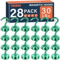 FINDMAG 28 Pack Magnetic Hooks, 30LB+ Magnets by FINDMAG