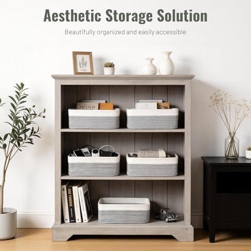 5 Pack Small Woven Storage Baskets - Image 2
