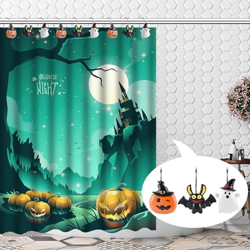 Halloween Decoration Shower Curtain Hooks 12Pcs Halloween Shower Rings - Image 5