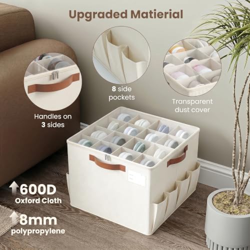Varhomax Shoe Organizer Box for Closet, Fabric Storage Basket 2 Pack - Image 5