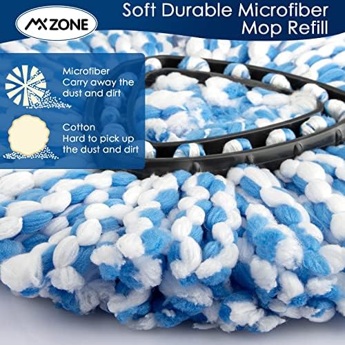 Spin Mop Replacement Heads for O-Cedar RinseClean 2-Tank, Microfiber 4-Pack - Image 4