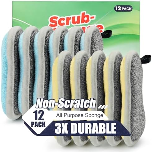 Dual Sided All-Purpose Sponges Kitchen, Dish Sponge by PANYEE