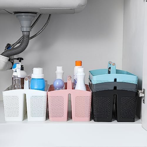rejomiik Portable Shower Caddy Basket Plastic Cleaning Caddy Organizer Storage - Image 6