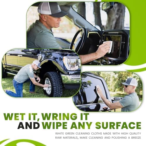 The White Green Cloth 1-Pack Reusable Cleaning Cloth - Image 4
