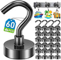 60 Pack Magnetic Hooks for Cruise Cabins 30lbs Heavy Duty Magnet by MUKFIRM