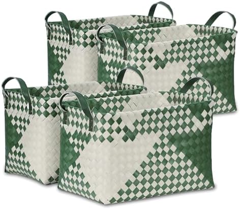 BROWNLILY Handwoven Clothes Basket Laundry Hampers Large Wicker Storage Baskets by BROWNLILY