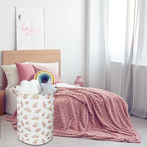 NTAOHAMPER Pink Flower Laundry Hamper, laundry Basket, Nursery Hamper, - Image 4