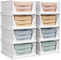 CTSNSLH 8 Pack Closet Organizers Stackable Storage Box by CTSNSLH