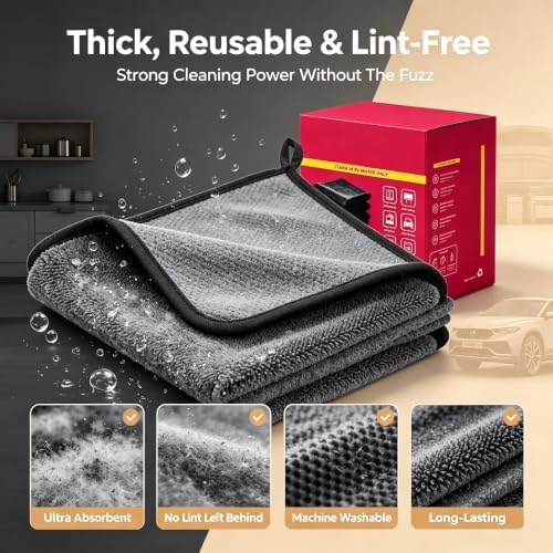 5 Pack Thickened Magic Cleaning Cloth, Reusable Multi-Purpose Cleaning Rags - Image 2